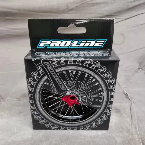 PRO-LINE 1/4 PRO-SPEC ALUMINUM V2 BEAD FRONT WHEEL – BLACK/RED (PROMOTO-MX)