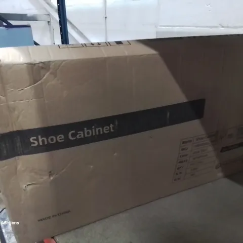 BOXED SHOE CABINET.