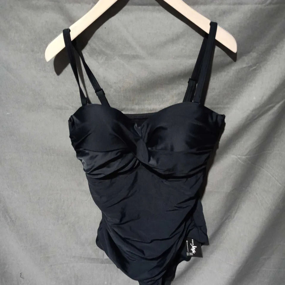 POUR MOI NAVY RUCHED SWIM TOP WITH ADJUSTABLE STRAPS UK 36
