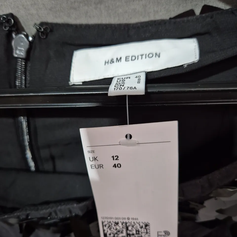 H&M EDITION WOMEN'S SEQUIN FRINGE DRESS – UK 12 (EUR 40)