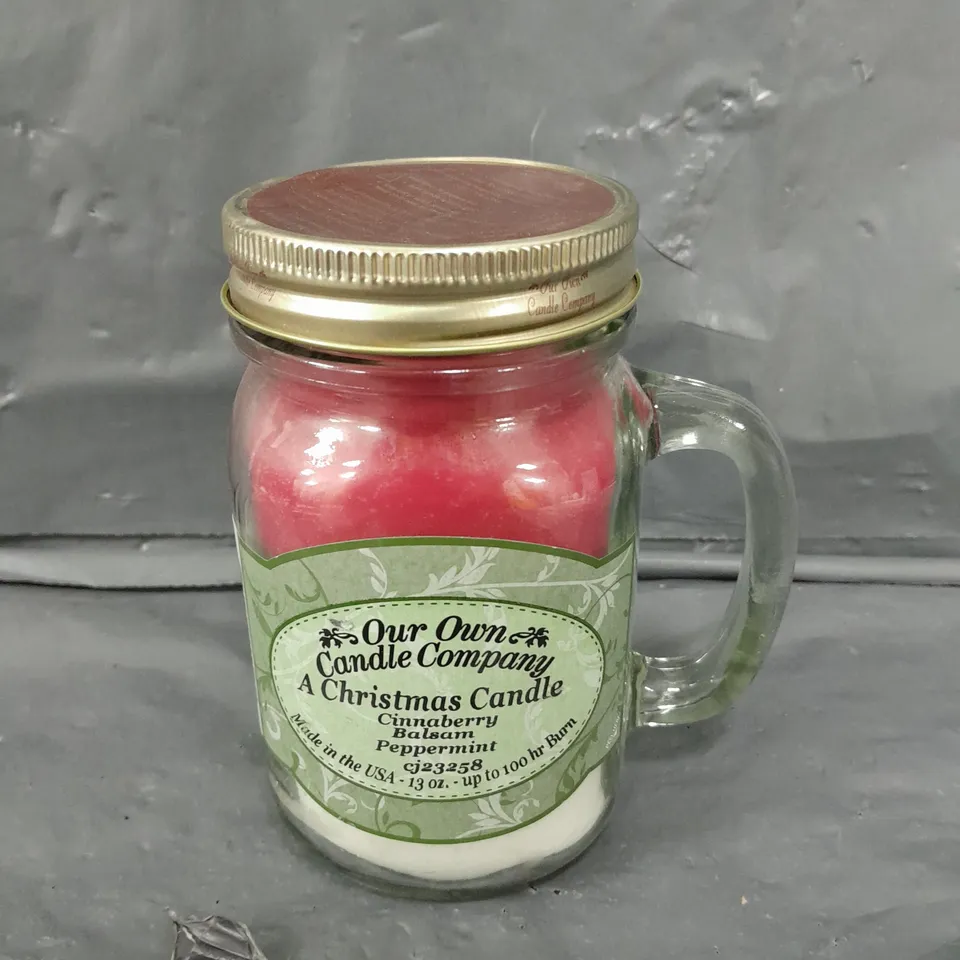 OUR OWN CANDLE COMPANY CHRISTMAS SCENTED CANDLE - COLLECTION ONLY 