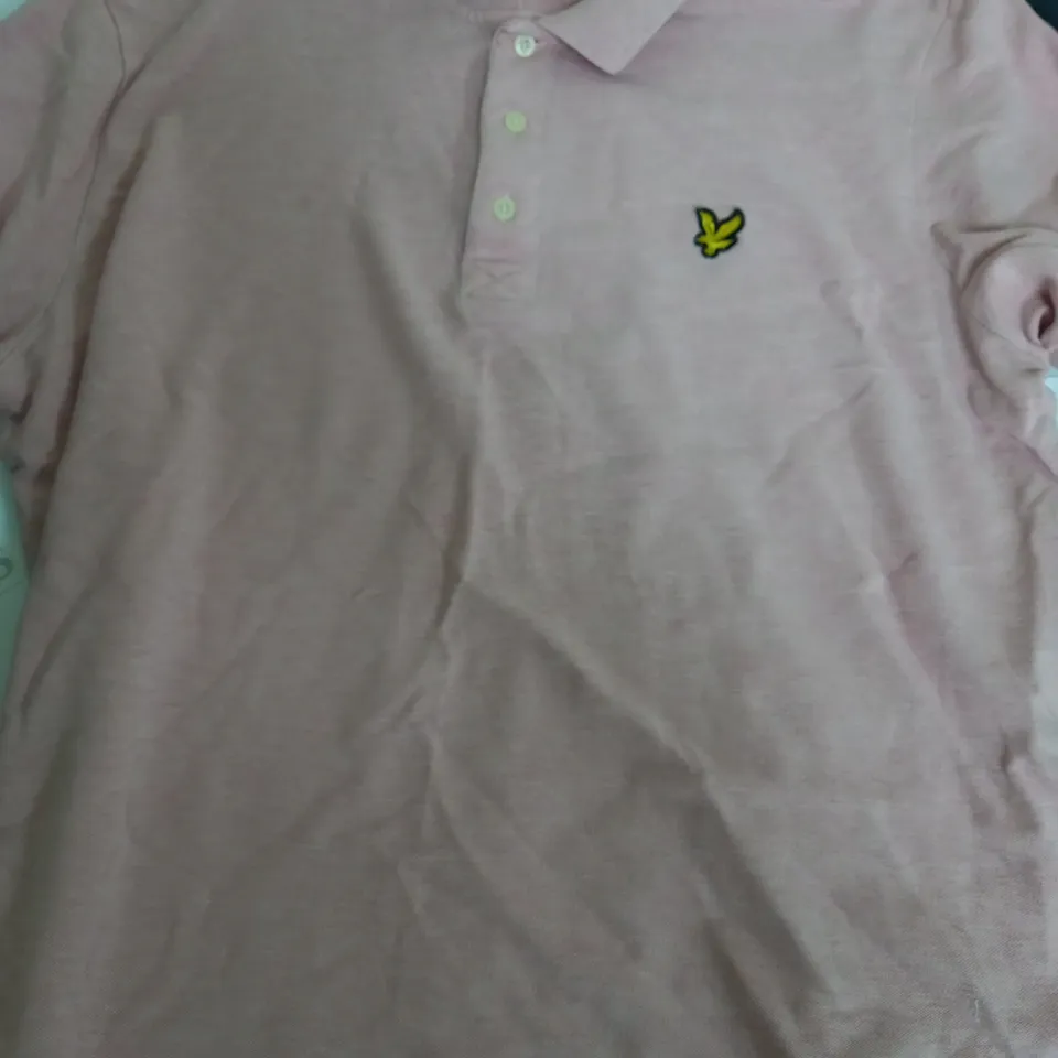 LYLE & SCOTT PINK WASH POLO SHIRT - XXL