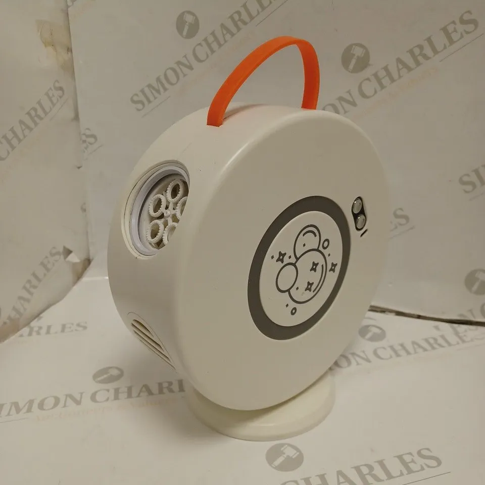 BOXED 360 DEGREES ROTATING BUBBLE MACHINE. 