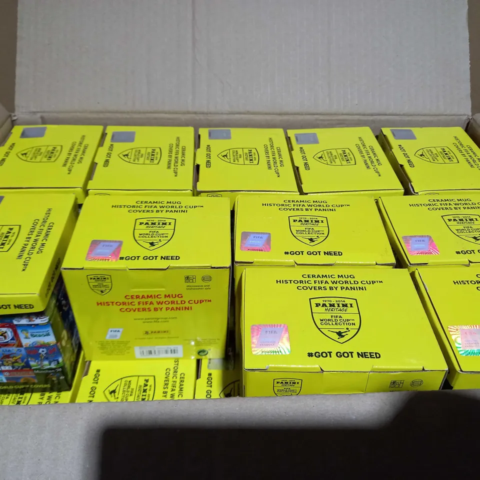 BOX OF APPROXIMATELY 30 ARGENTINA 1978 WORLD CUP PANINI CERAMIC MUGS