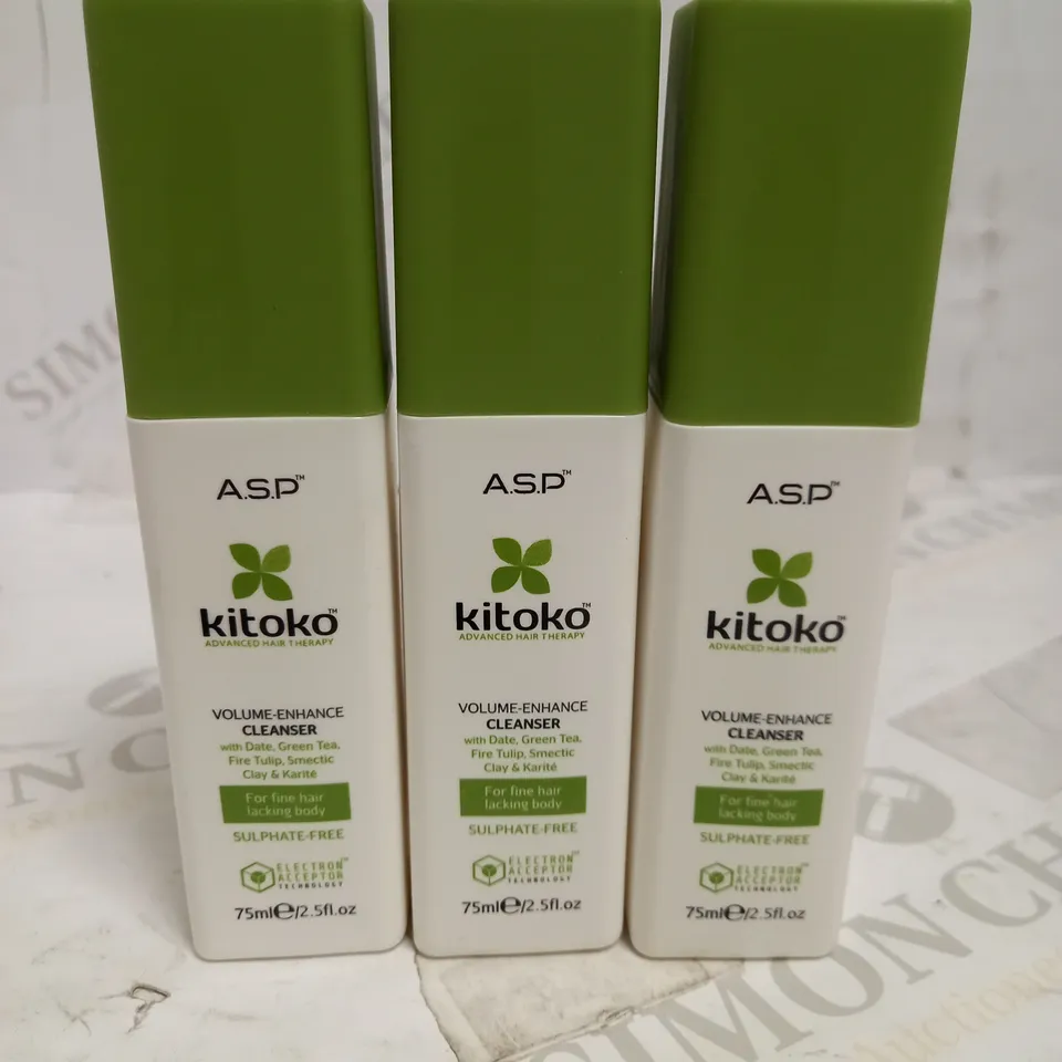 LOT OF 24 A.S.P. KITOKO VOLUME-ENHANCE CLEANSER (24 X 75ML)