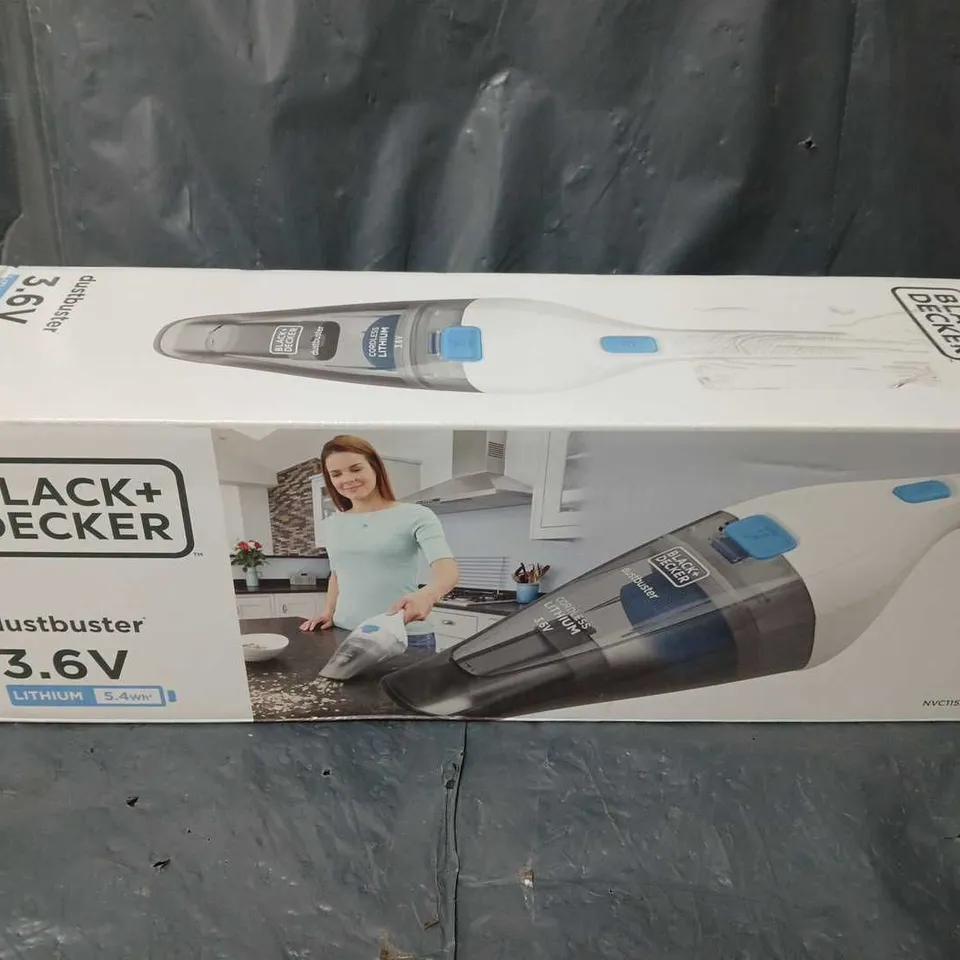 BLACK+DECKER 3.6V CORDLESS DUSTBUSTER HANDHELD VACUUM CLEANER NVC115JL-GB