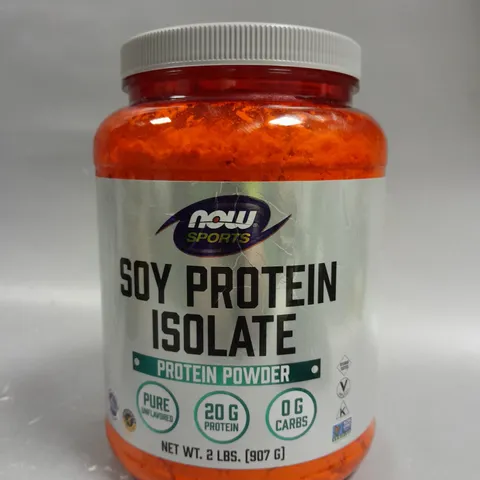 SEALED NOW SPORTS SOY PROTEIN ISOLATE PROTEIN POWDER - UNFLAVOURED - 907G 