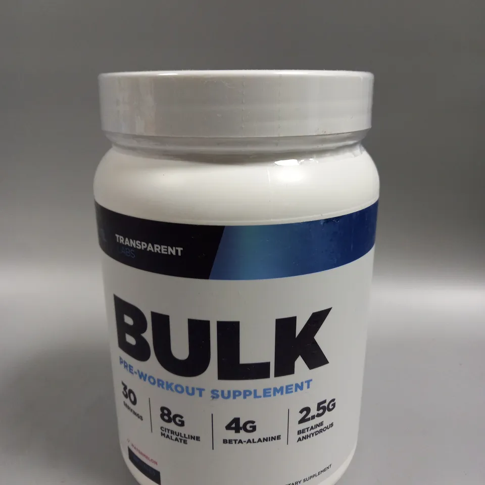 SEALED TRANSPARENT LABS BULK PRE-WORKOUT SUPPLEMENT - 621G WATERMELON 