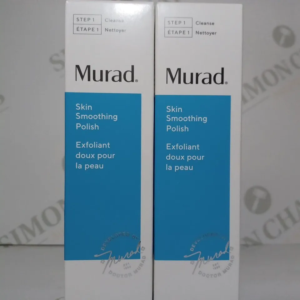 LOT OF 2 X 100ML MURAD SKIN SMOOTHING POLISH