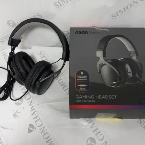BOXED GAMING HEADSET IN BLACK - MISSING MIC