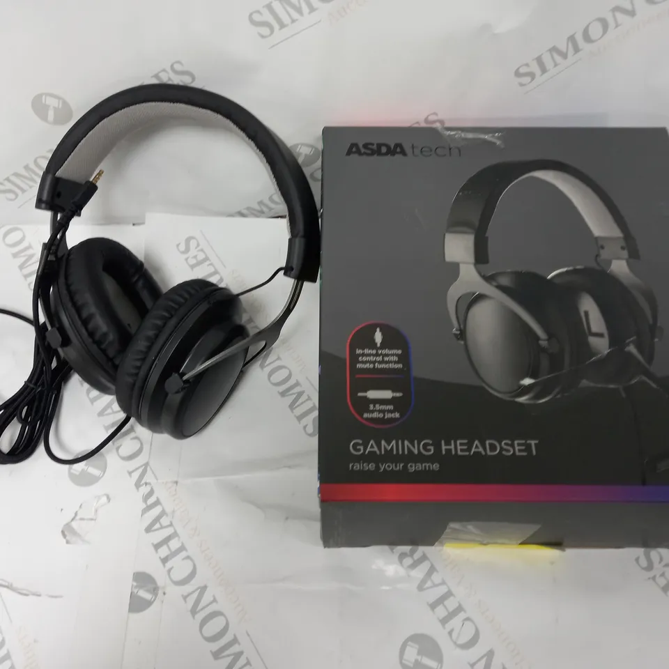 BOXED GAMING HEADSET IN BLACK - MISSING MIC