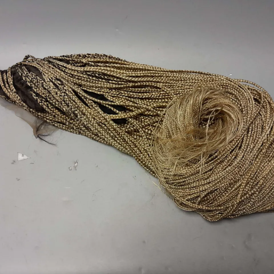 UNBOXED 40 INCH BLONDE BRAIDED WIG WITH EDGES