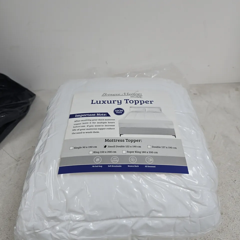 BRONWEN MATTHEWS HOME MATTRESS TOPPER – LUXURY TOPPER, SEALED IN PLASTIC (10 CM THICK)