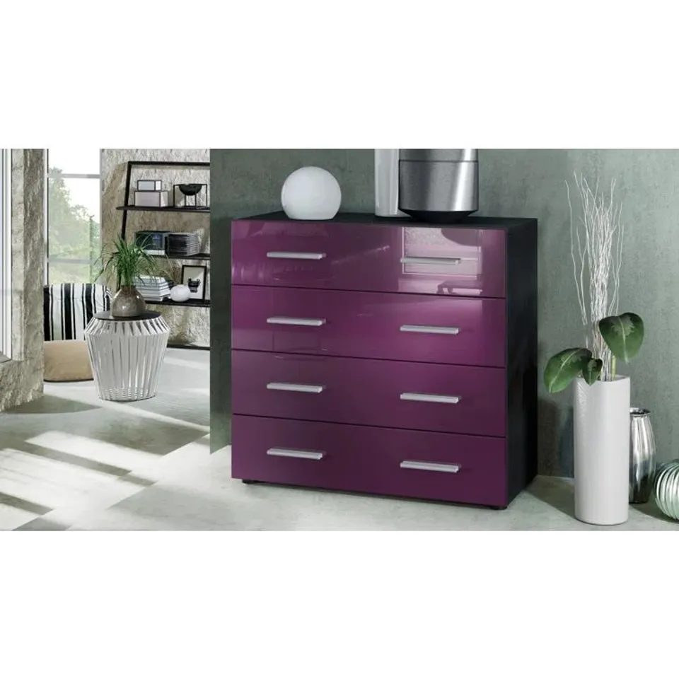 BOXED MAZUR 4 DRAWER 76cm CHEST OF DRAWERS (1 BOX)