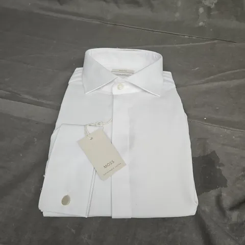 MOSS SLIM FIT SHIRT IN WHITE SIZE 16