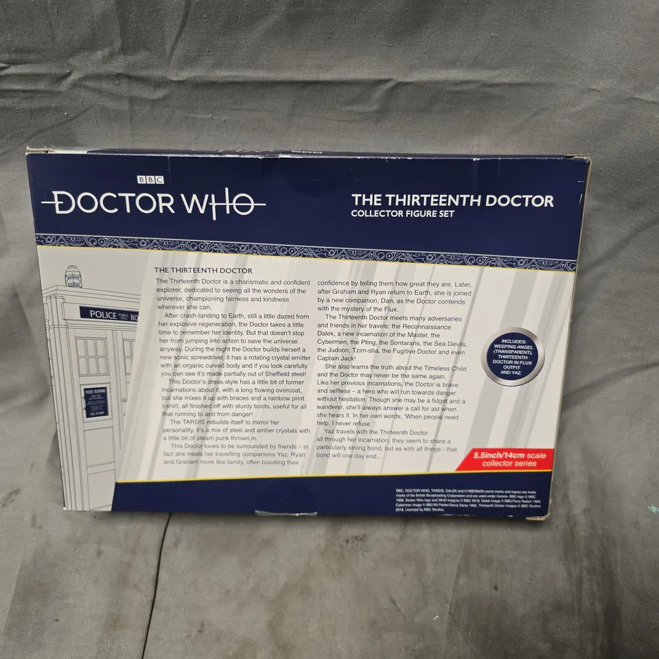 DOCTOR WHO: THE THIRTEENTH DOCTOR COLLECTOR FIGURE SET – BOXED (3 FIGURES)