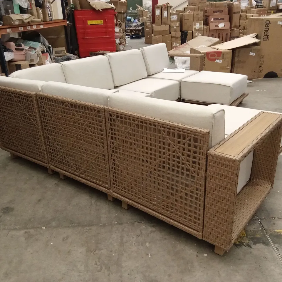 17 STORIES PATIO SECTIONAL OUTDOOR SOFA SET WITH CUSHIONS
