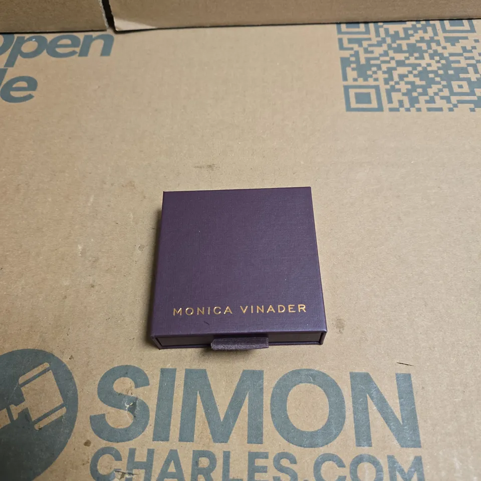 MONICA VINADER PENDANT NECKLACE – GOLD-TONE CHAIN IN PURPLE BOX