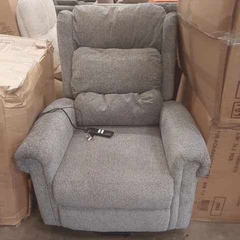 DESIGNER FABRIC UPHOLSTERED ELECTRIC RECLINING ARMCHAIR