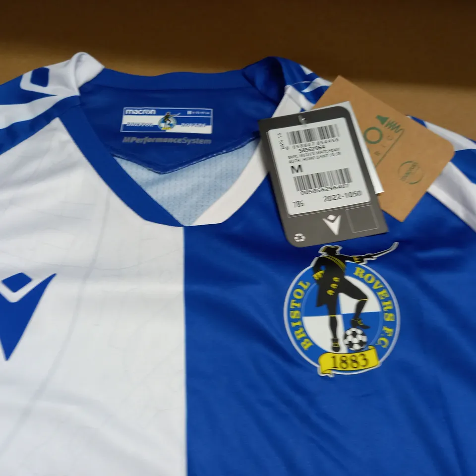 BRISTOL ROVERS F.C. SHORT SLEEVE HOME SHIRT - M