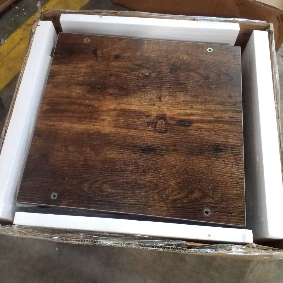 BOXED NIGHTSTAND 1 DRAWER & POWER POINT BROWN