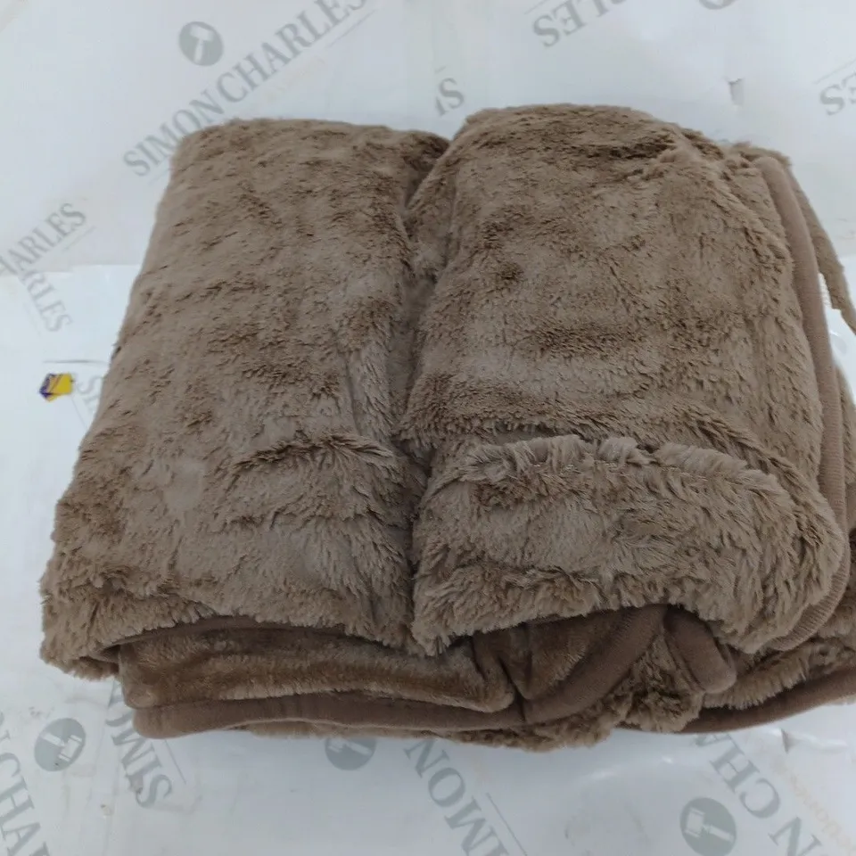 COZEE HOME HEATED BLANKET IN STONE 