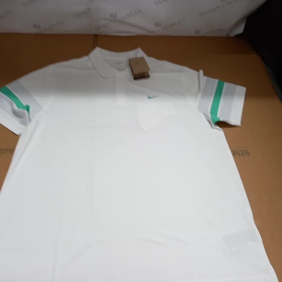 NIKE GOLF WHITE POLO SHIRT - L