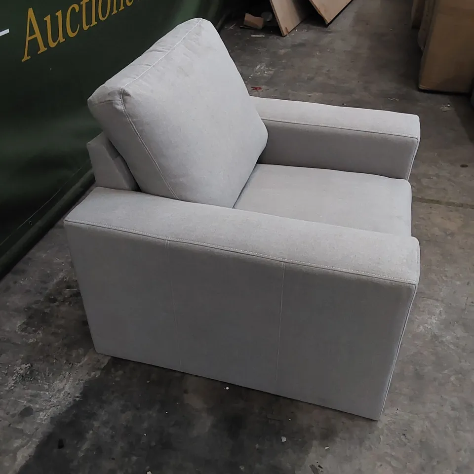 DESIGNER FABRIC UPHOLSTERED ARMCHAIR 