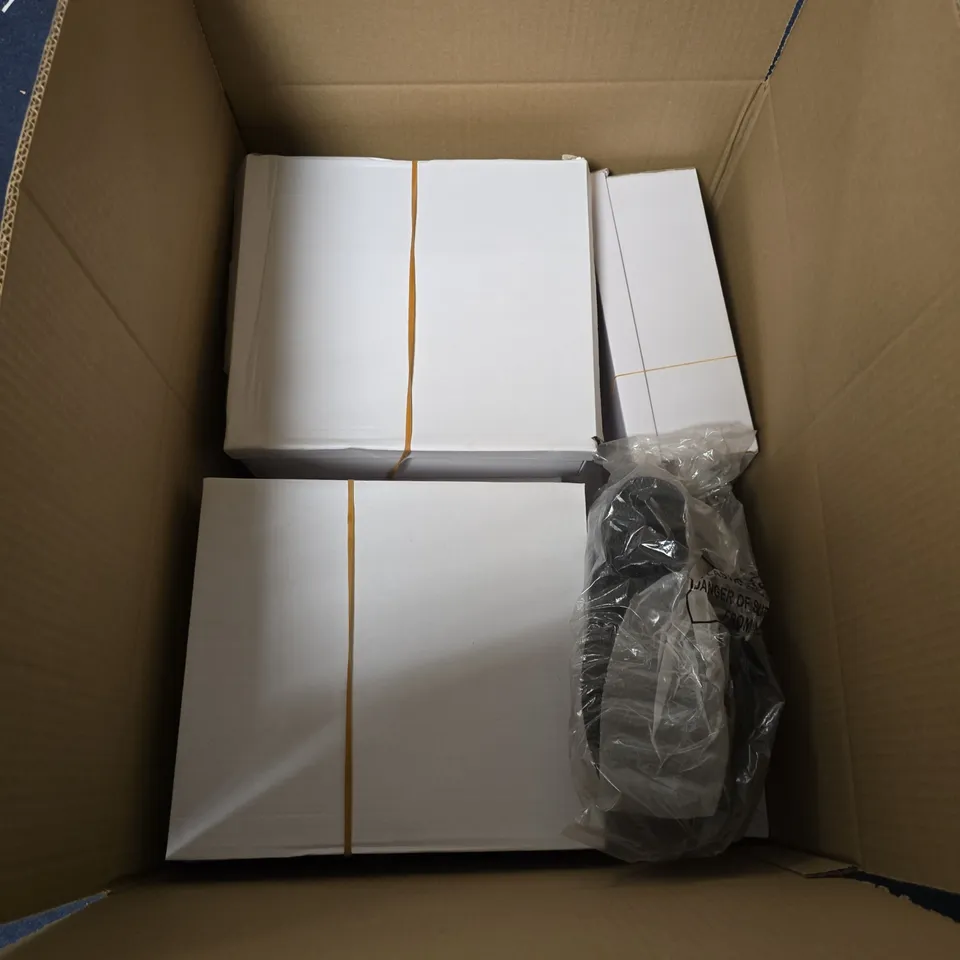 BOX OF APPROXIMATELY 11 ASSORTED PAIRS OF SHOES IN VARIOUS STLYLES , COLOURS AND SIZES 