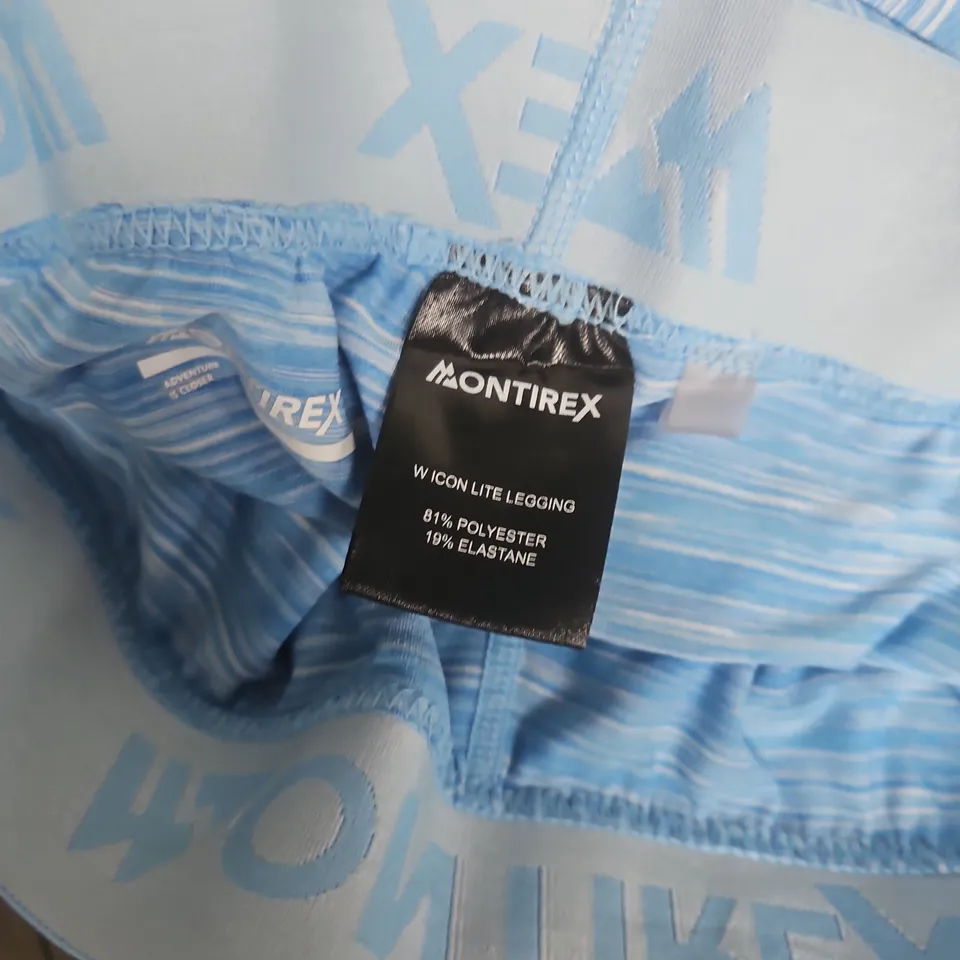 MONTIREX W ICON LITE LEGGINGS IN BLUE/WHITE - MEDIUM