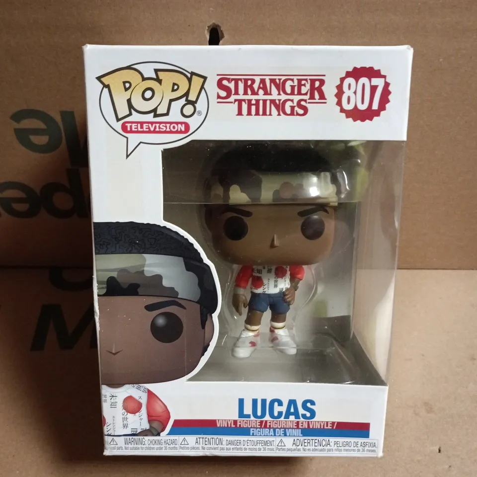FUNKO POP! STRANGER THINGS LUCAS VINYL FIGURE (807) – BOXED