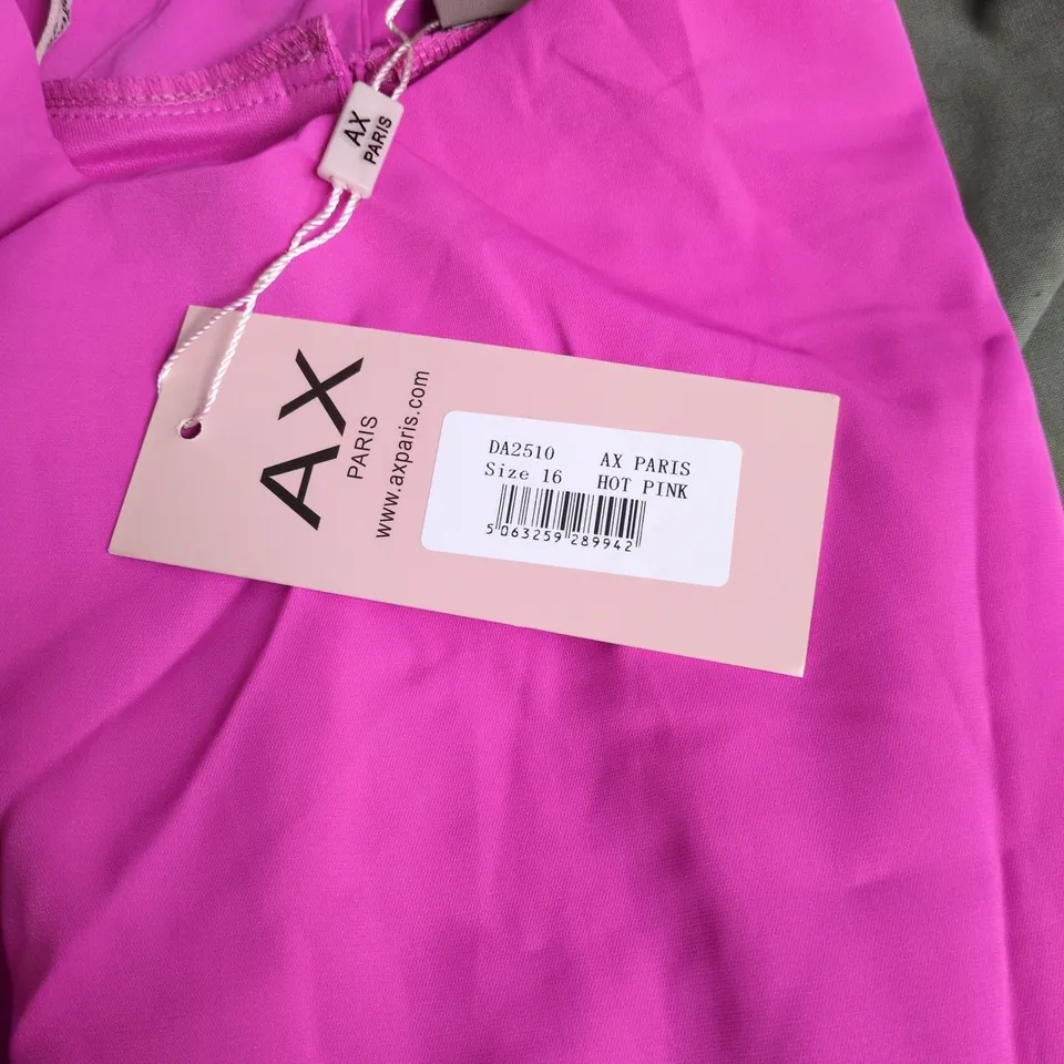 AX PARIS HOT PINK DRESS, UK SIZE 16, WOMEN'S