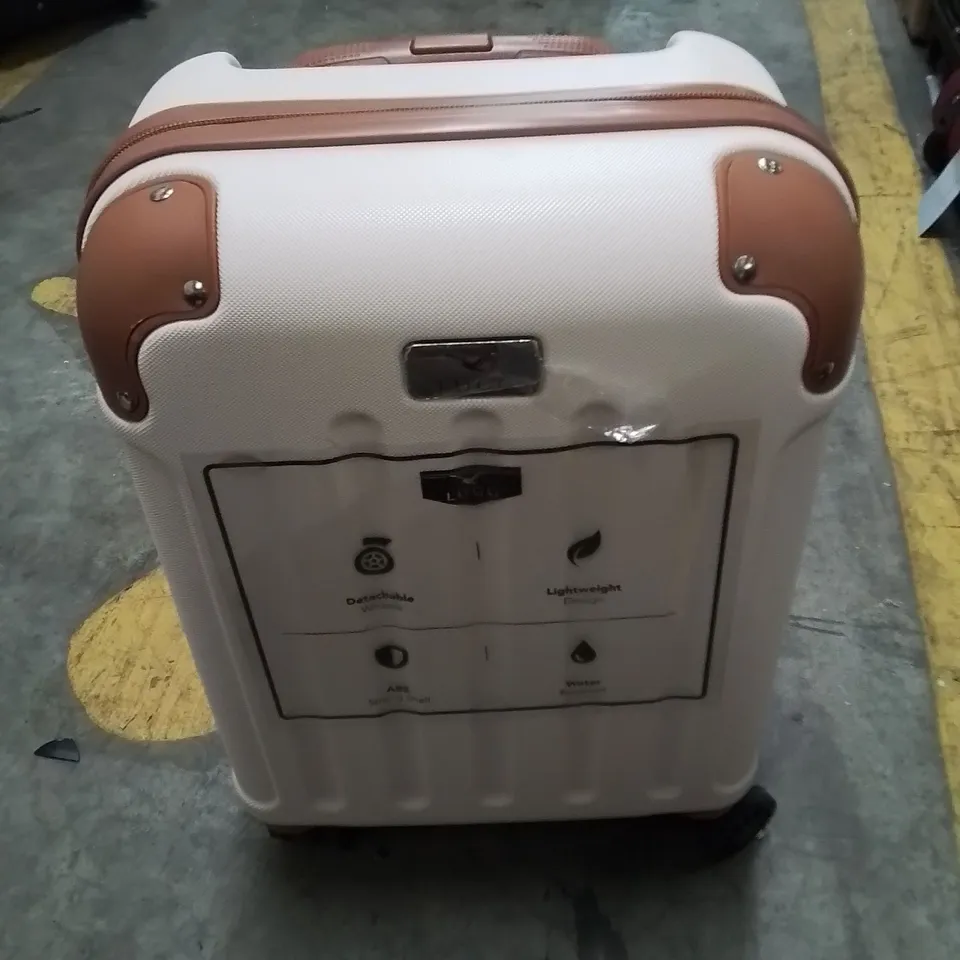 LUGG JETSET CABIN BAG CREAM WITH BROWN