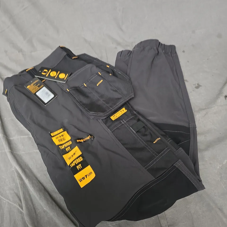 DEWALT BAINBRIDGE TROUSERS – MEN'S WORKWEAR, GREY/BLACK, UK 38 (W97CM/L79CM)