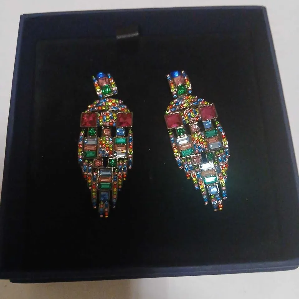BUTLER & WILSON ART DECO DROP EARRINGS 