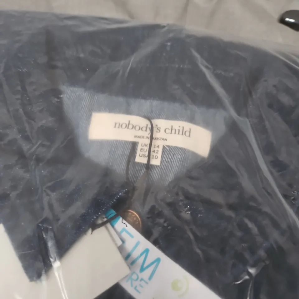 BAGGED NOBODY'S CHILD KINSLEY TUCKED WAIST SHIRT DRESS – BLUE, UK 14 (EU 42, USA 10)