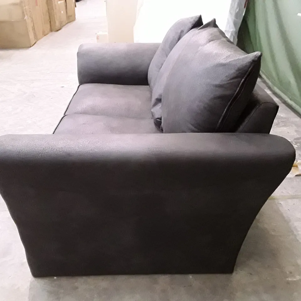 QUALITY DESIGNER 2 SEATER SOFA - BLACK FABRIC