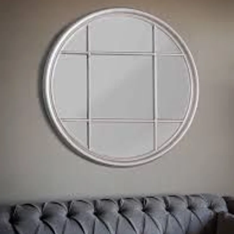 BOXED GALLERY DIRECT ECCLESTON ROUND MIRROR SILVER