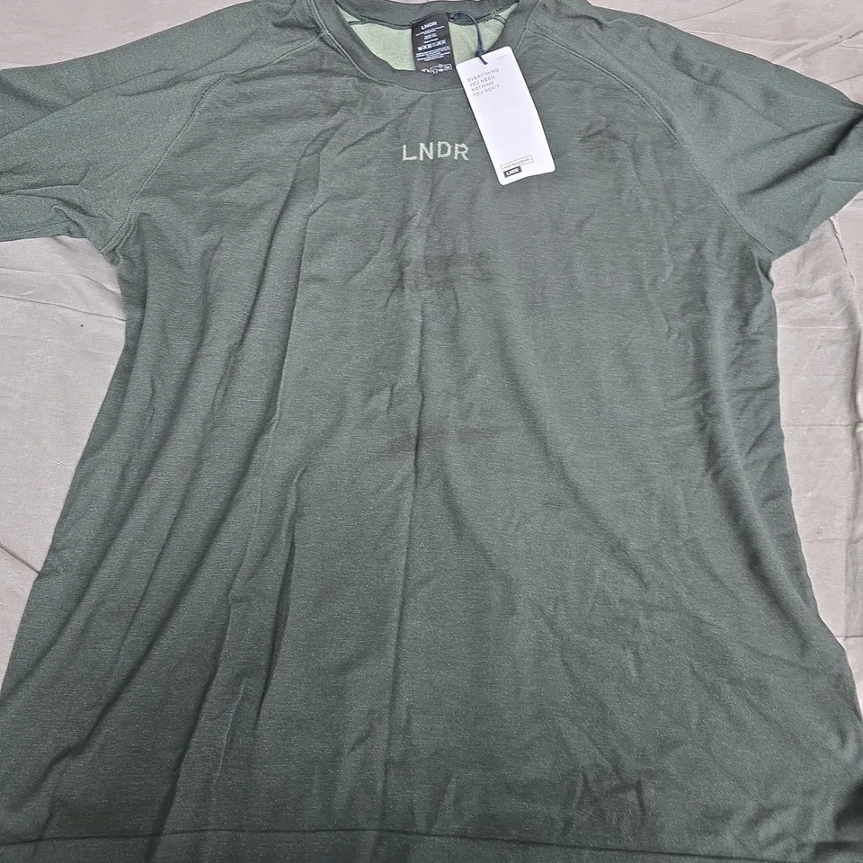 LNDR HERE TODAY UNISEX TEE – FOREST GREEN – SIZE L/XL