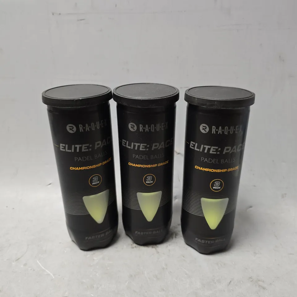RAQUEX ELITE PADEL BALLS - 9 BALLS