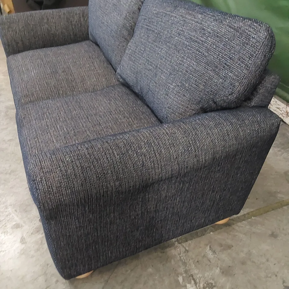 DESIGNER FABRIC UPHOLSTERED 2-SEATER SOFA 