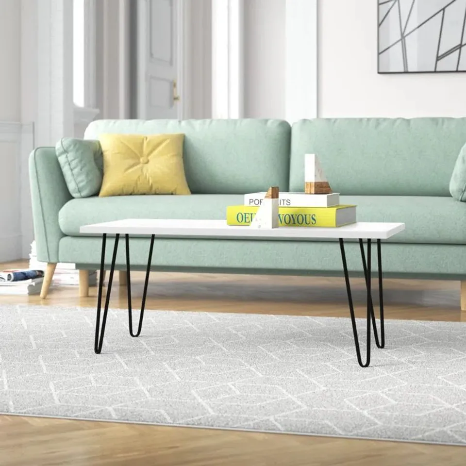 BOXED CRANTOR COFFEE TABLE TABLE TOP WHITE
