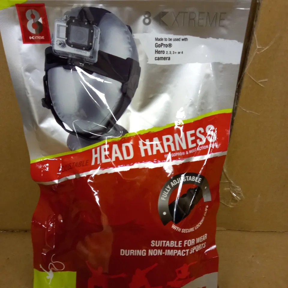 8K EXTREME NEOPRENE HEAD HARNESS - FITS GOPRO & MOST ACTION CAMS	