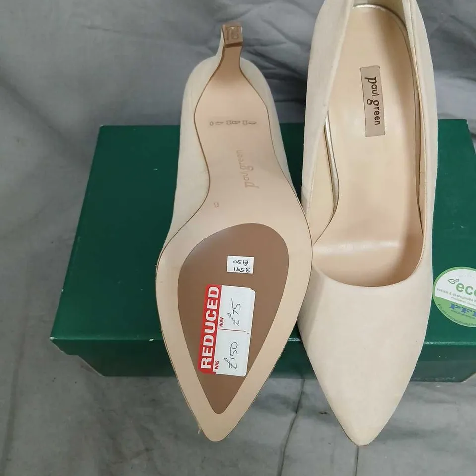PAUL GREEN WOMEN'S CREAM PUMPS, UK SIZE 6 – DESIGNER SHOES (BOXED)
