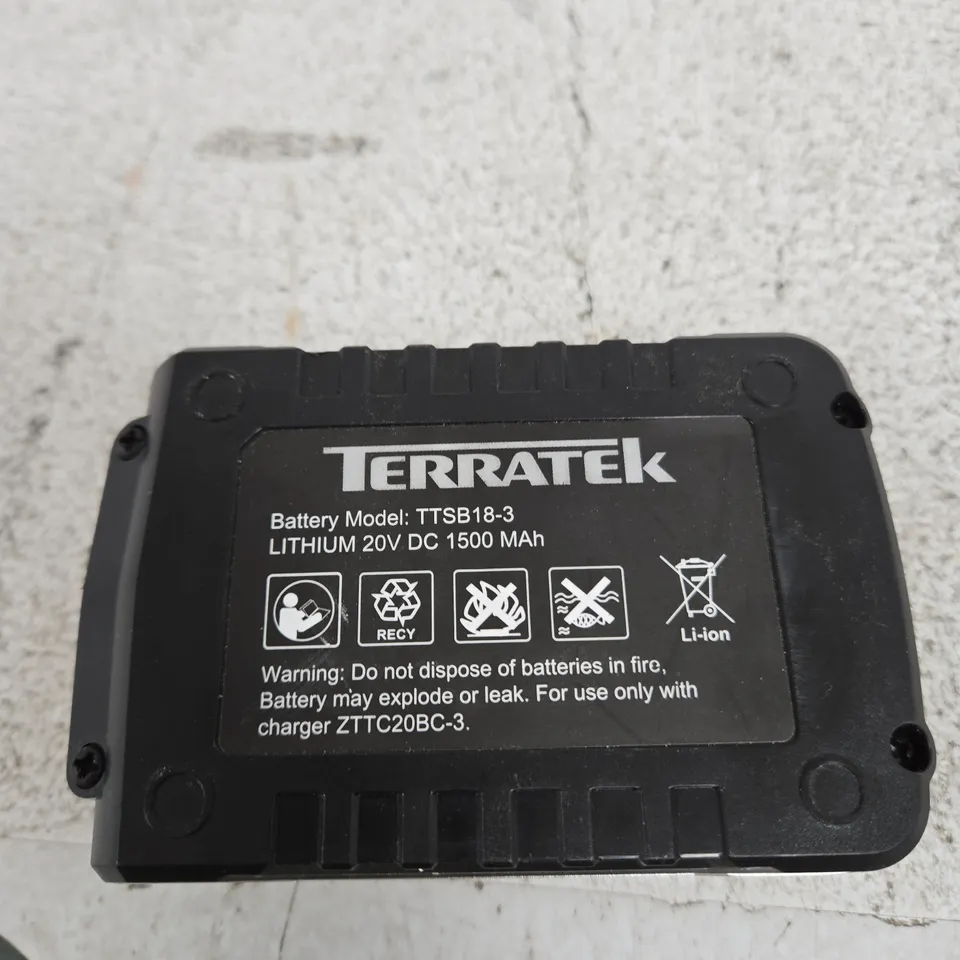 TERRATEK 20V LITHIUM BATTERY PACK 1500MAH – MODEL TTSB18-3