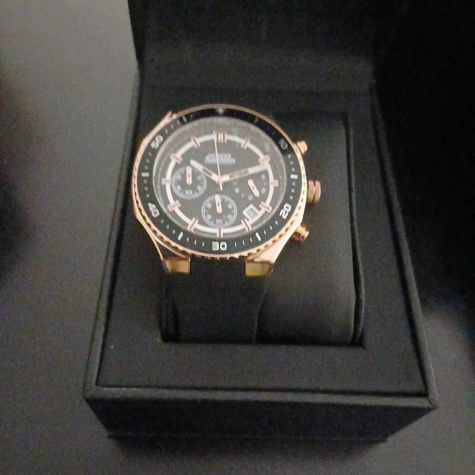 AEROMARK ROSE BLACK CHRONOGRAPH WRISTWATCH