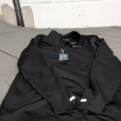 MOUNTAIN WAREHOUSE XL CORE HALF ZIP MIDLAYER TOP BLACK WITH TAGS