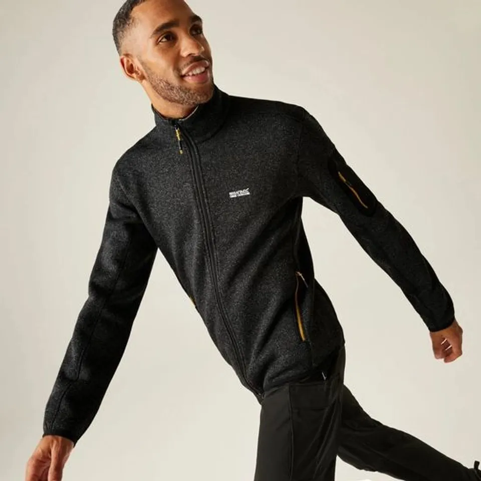REGATTA MEN'S NEWHILL FULL ZIP FLEECE | BLACK 3XL