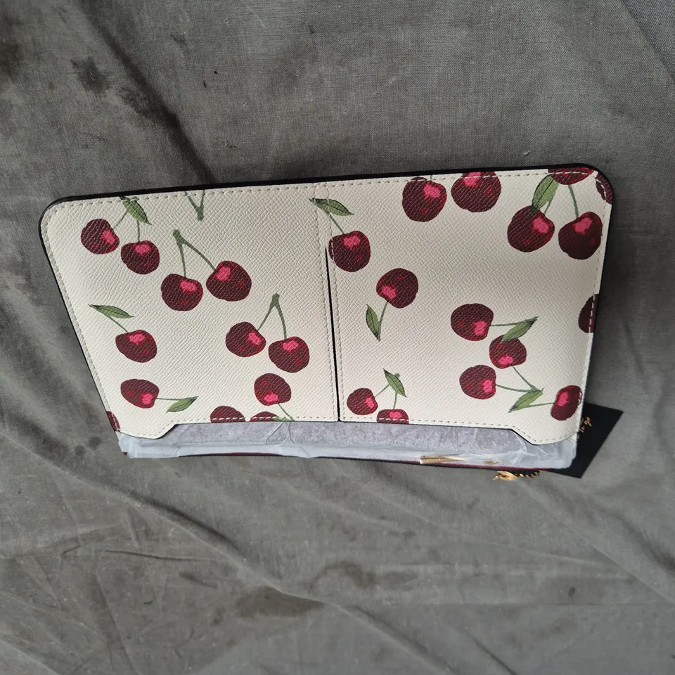 RIVER ISLAND CHERRY PRINT WALLET / CLUTCH – CREAM