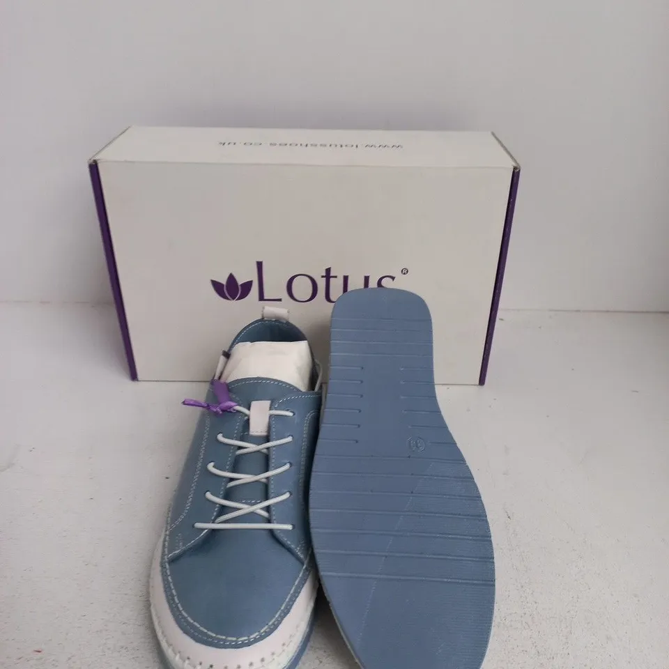 LOTUS BLUE LEATHER SHOES – WOMEN'S, UK 6.5 (EU 39) – BOXED